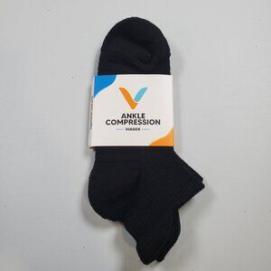 Viasox Easy Stretch Ankle Compression Sock Women Size S - M NWT Black